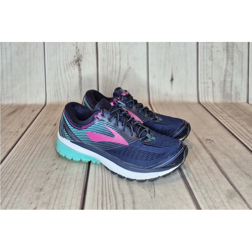 Brooks Ghost 10 Running Shoes Women's Size 7 Blue Pink